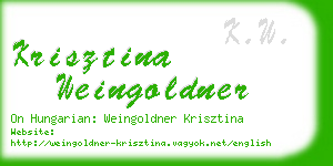 krisztina weingoldner business card